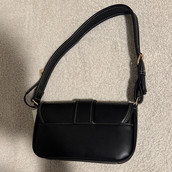 True Religion Black Shoulder Bag with Gold Accents - Picture 6 of 6